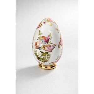 Franklin Mint Dresden Style Collector Egg Ornate Gold Nature Art